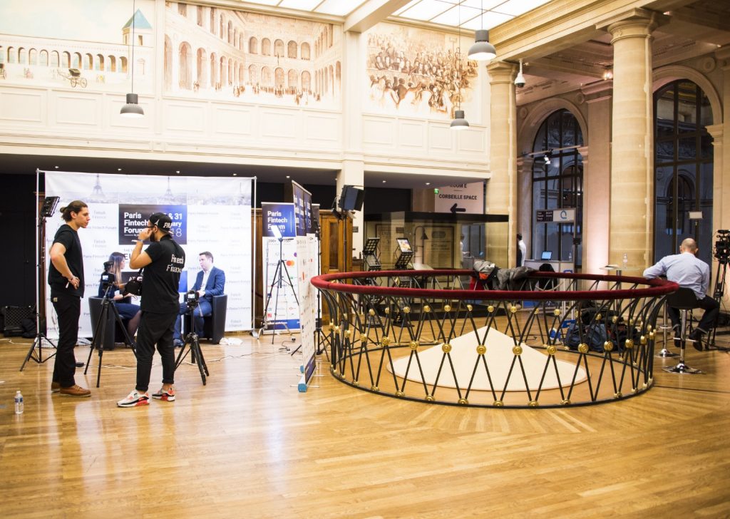 The sandbox area on the first floor was the “playground” for some enthusiastic fintech startups.