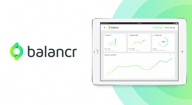 The balancr logo with a screenshot of the sandbox UI on a tablet next to it