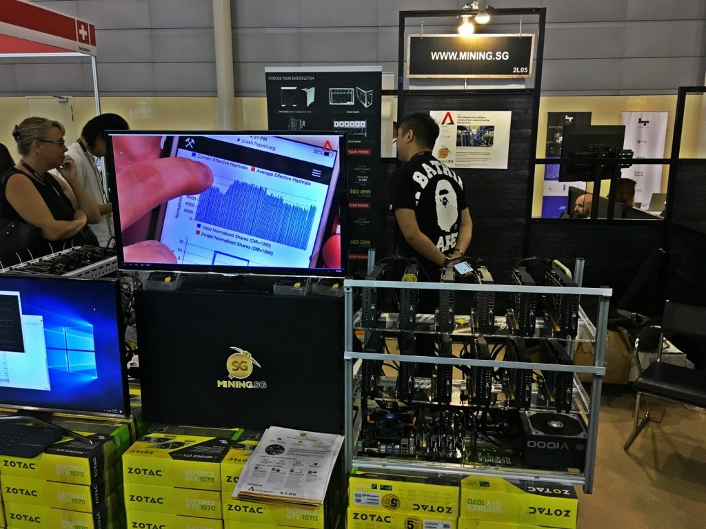 Much to discover at Singapore. Like mining equipment for the cryptocurrency gold rush.