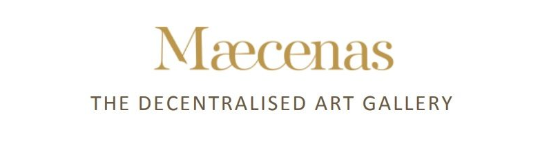 The logo of the Maecenas blockchain-based art gallery. 