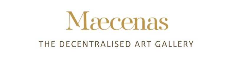 The logo of the Maecenas blockchain-based art gallery.