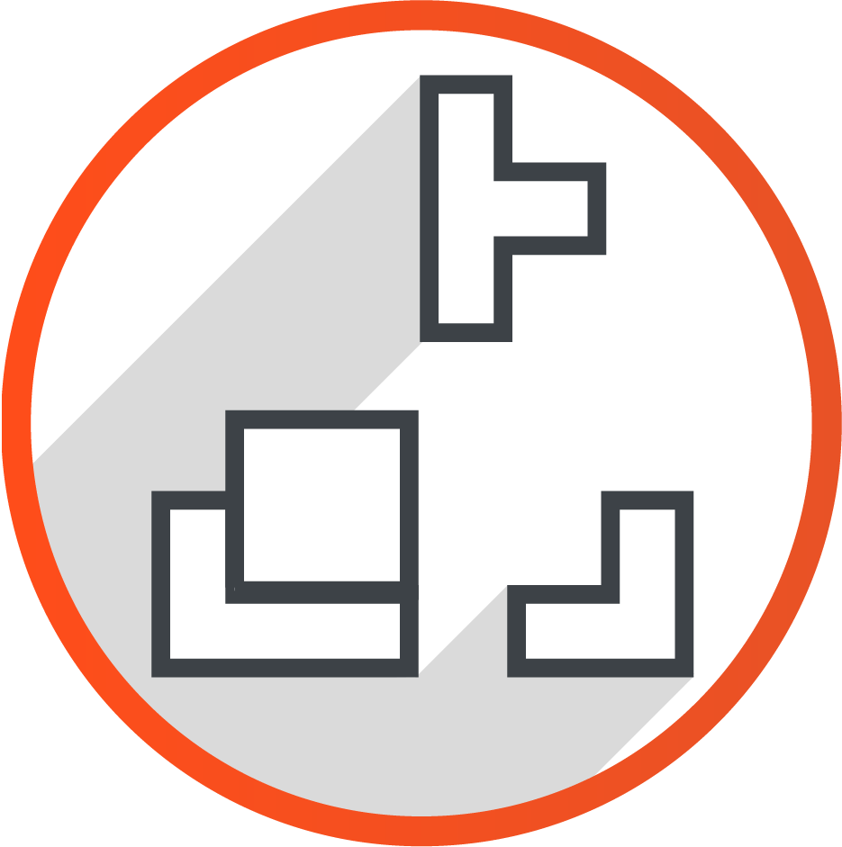 a tetris blocks falling down, fitting perfectly in between two other blocks, which symbolizes scalability and compatibility in payment gateways
