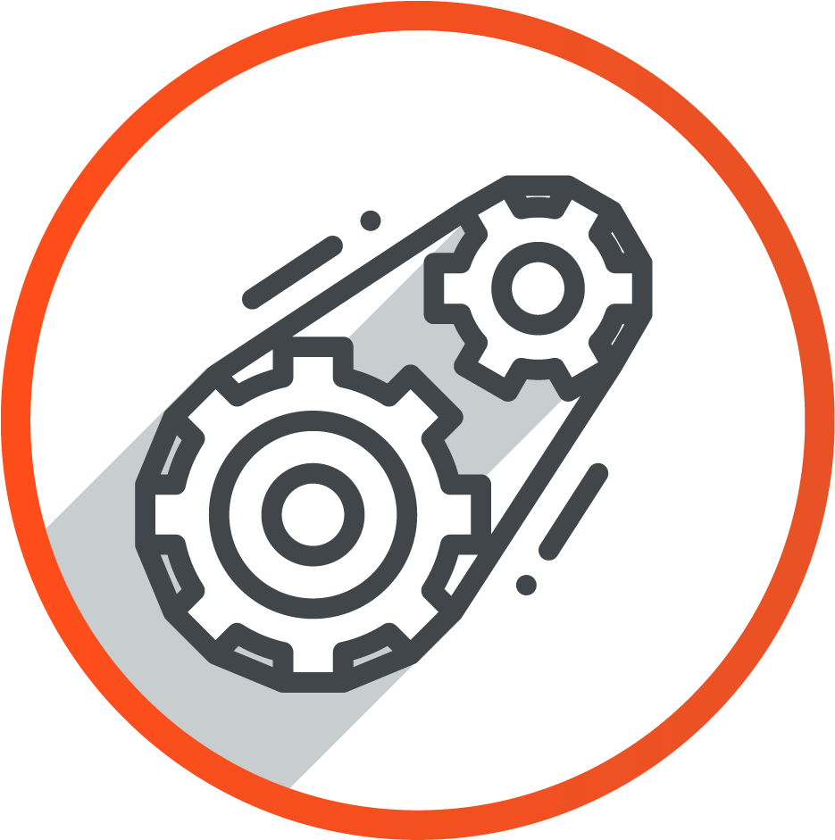 Spinning cogwheels, representing a good performance in payment gateway systems